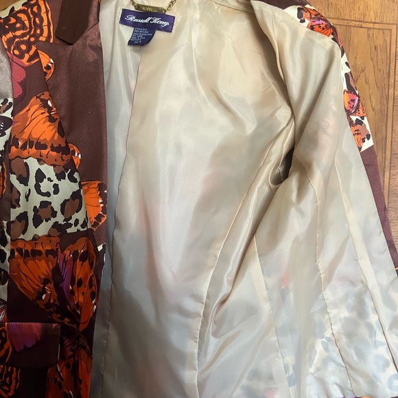 Russell Kemps print satin blazer size 6 - Picture 2 of 4